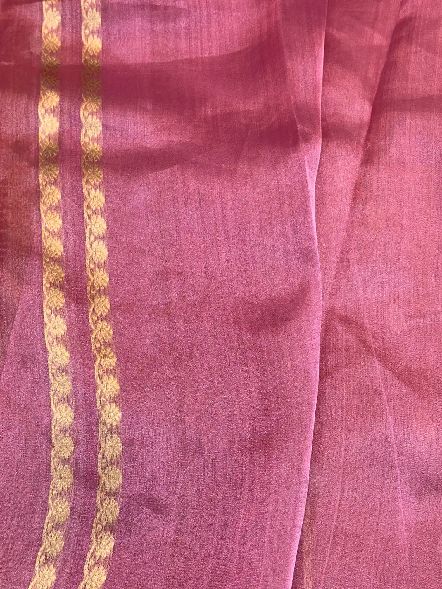 Multicoloured Handwoven Pure Tissue Silk Saree - Image 5